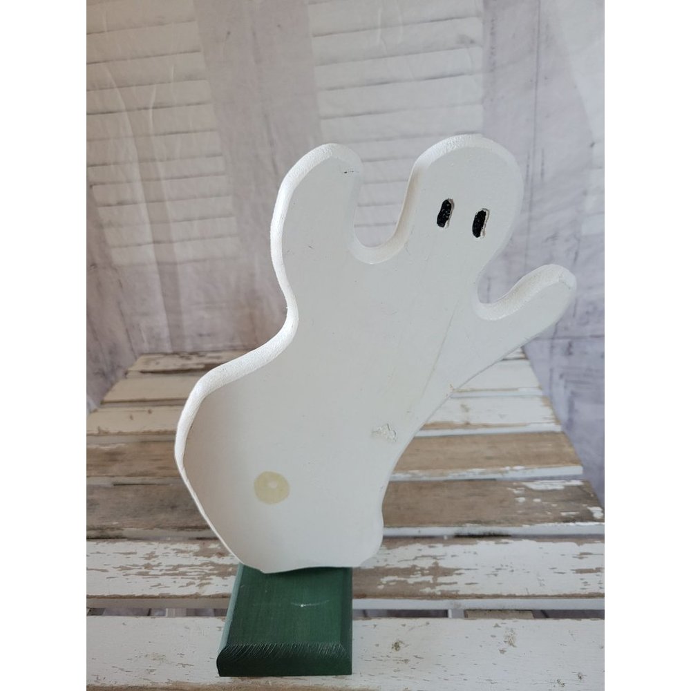 Handmade wooden ghost Halloween home decor